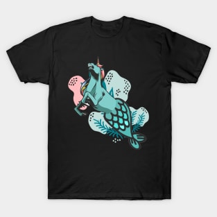 Unicorn Mermaid Float Water Animal T-Shirt